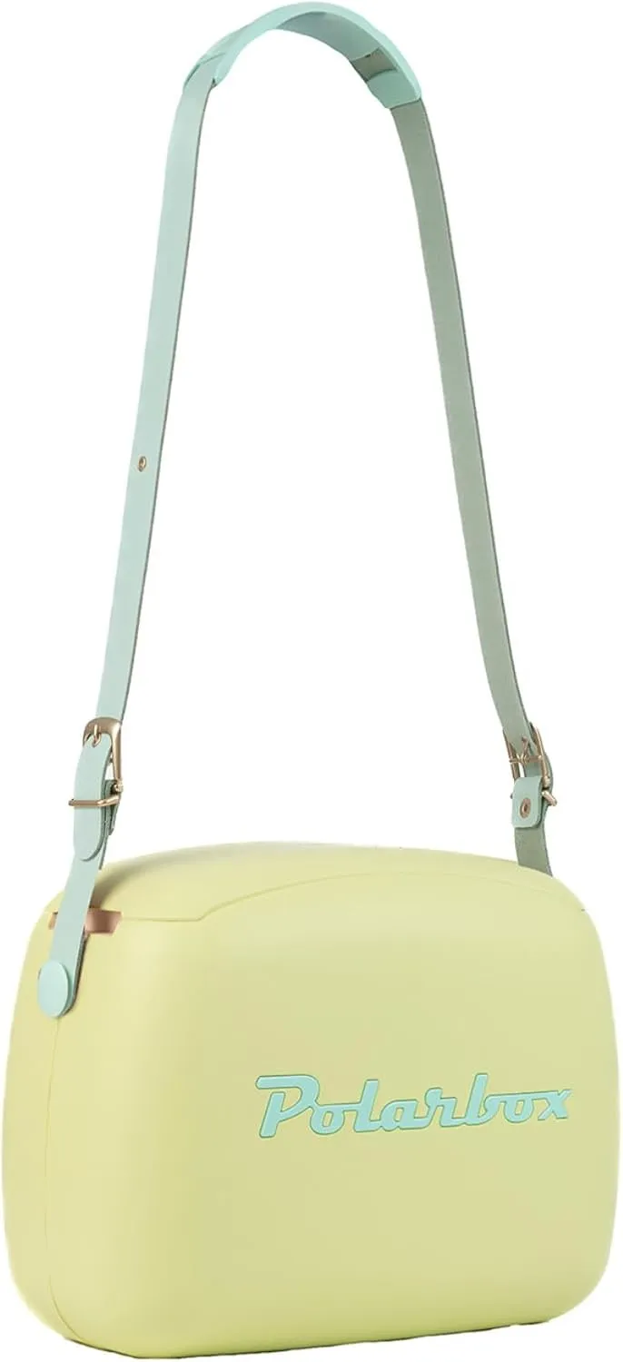 Lunch Tote Cooler Bag | Retro Lunch Box Picnic Reusable Lunch Bag Vintage Mini Cooler Hand Bag Includes 2 Food Containers! Food & Drinks Work, Travel, Beach, Camping Hiking 6L (Lime Cyan)