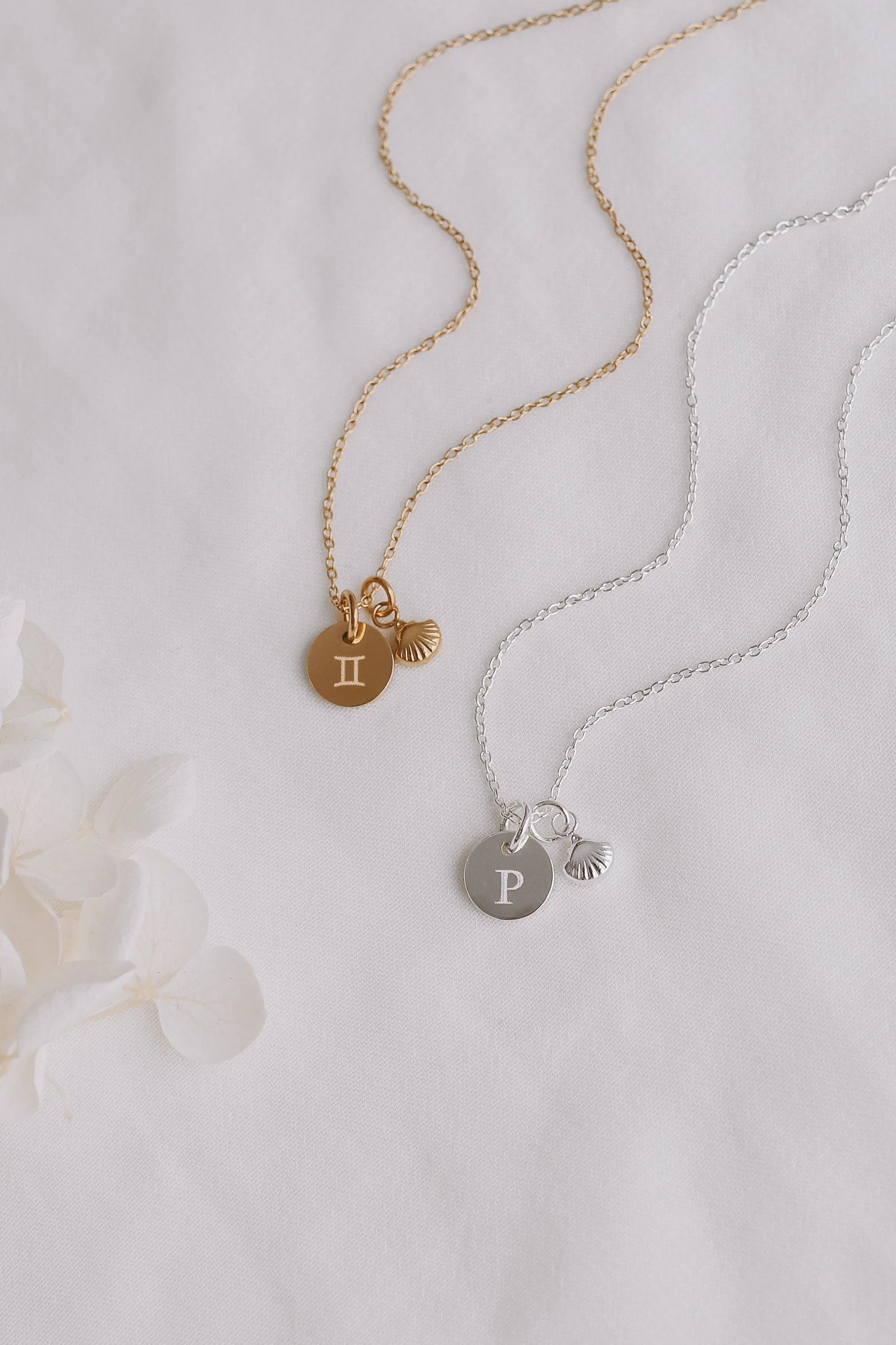 Madelyn - Stainless Steel Engraved Shell Necklace