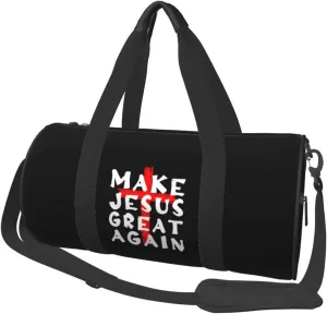 Make Jesus Great Again Duffel Bag Gym Bag Travel Sports Tote Large Foldable Beach Swim Yoga8