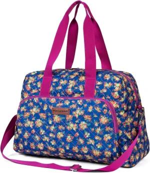 Malirona Foldable Gym Travel Duffel Bag Tote for Spirit Airlines Carry on Bag Carry-on Bag for Travel, Gym, Work, Weekender Overnight for Women and Girls (Blue)