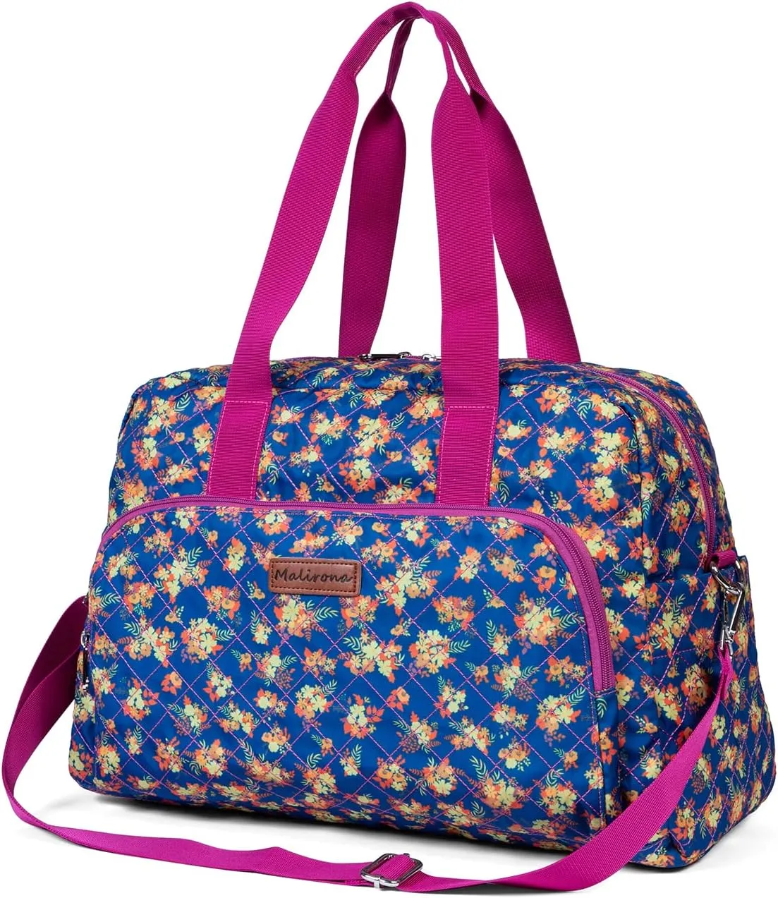 Malirona Foldable Gym Travel Duffel Bag Tote for Spirit Airlines Carry on Bag Carry-on Bag for Travel, Gym, Work, Weekender Overnight for Women and Girls (Blue)