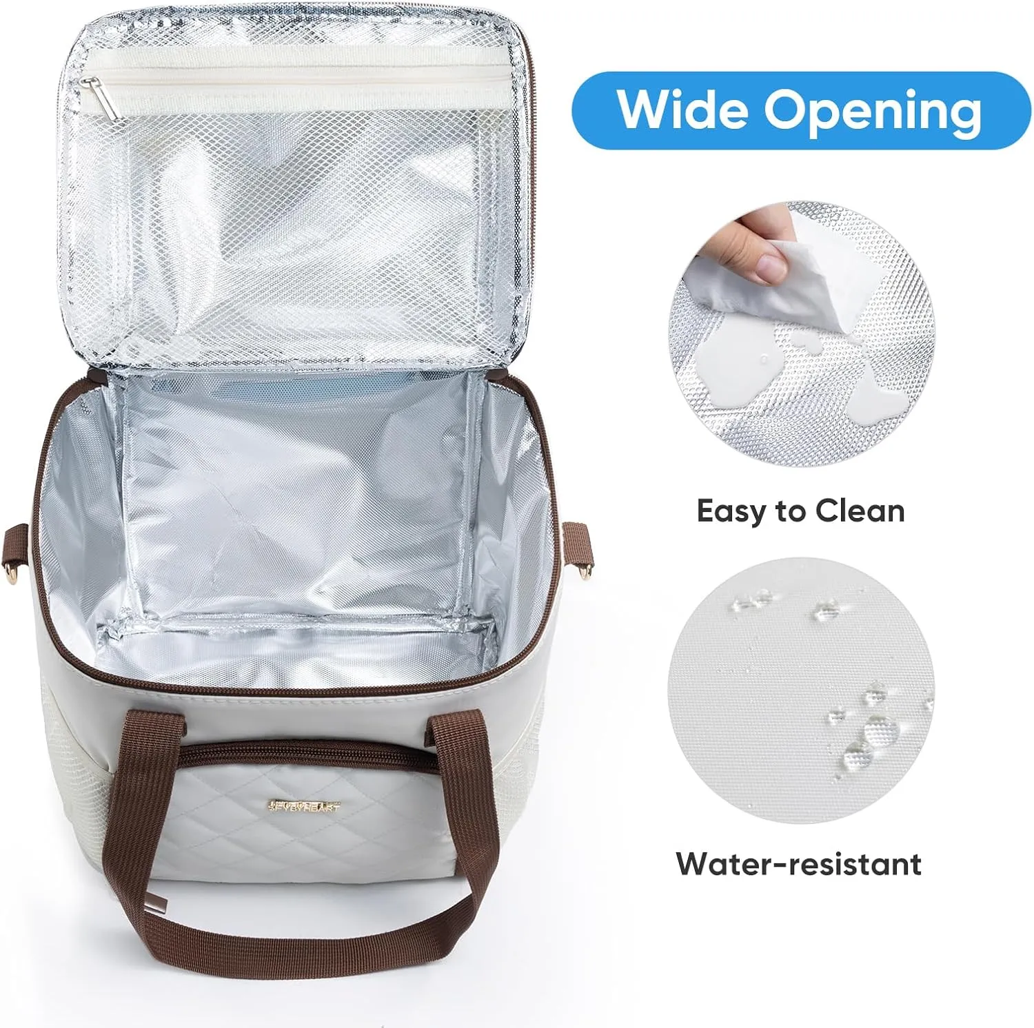 Mam Breastmilk Cooler Bag with Ice Pack for 4 Bottles - See-through Breast Pump Bag for Baby Bottles 4oz-9oz
