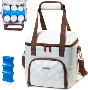 Mam Breastmilk Cooler Bag with Ice Pack for 4 Bottles - See-through Breast Pump Bag for Baby Bottles 4oz-9oz
