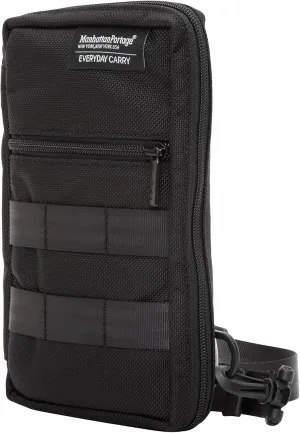 Manhattan Portage x Everyday Carry Atlas Sling V2 Hybrid Gear Organizer Pouch Sling Bag Constructed From Heavy Duty 1680D Cordura Ballistic Nylon (Black)