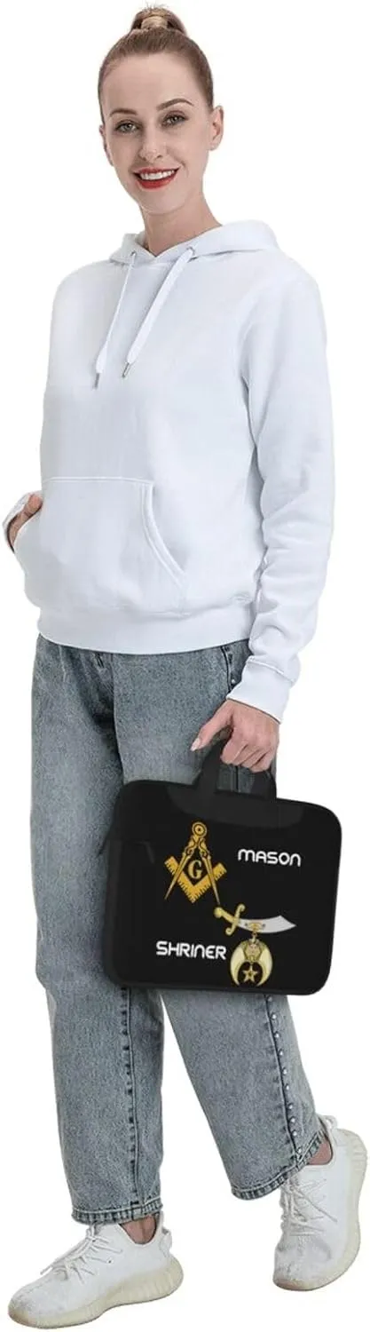 Masonic Shriner Split 3d Pattern Laptop Bag Shoulder Bag Computer Notebook Briefcase Messenger Bag