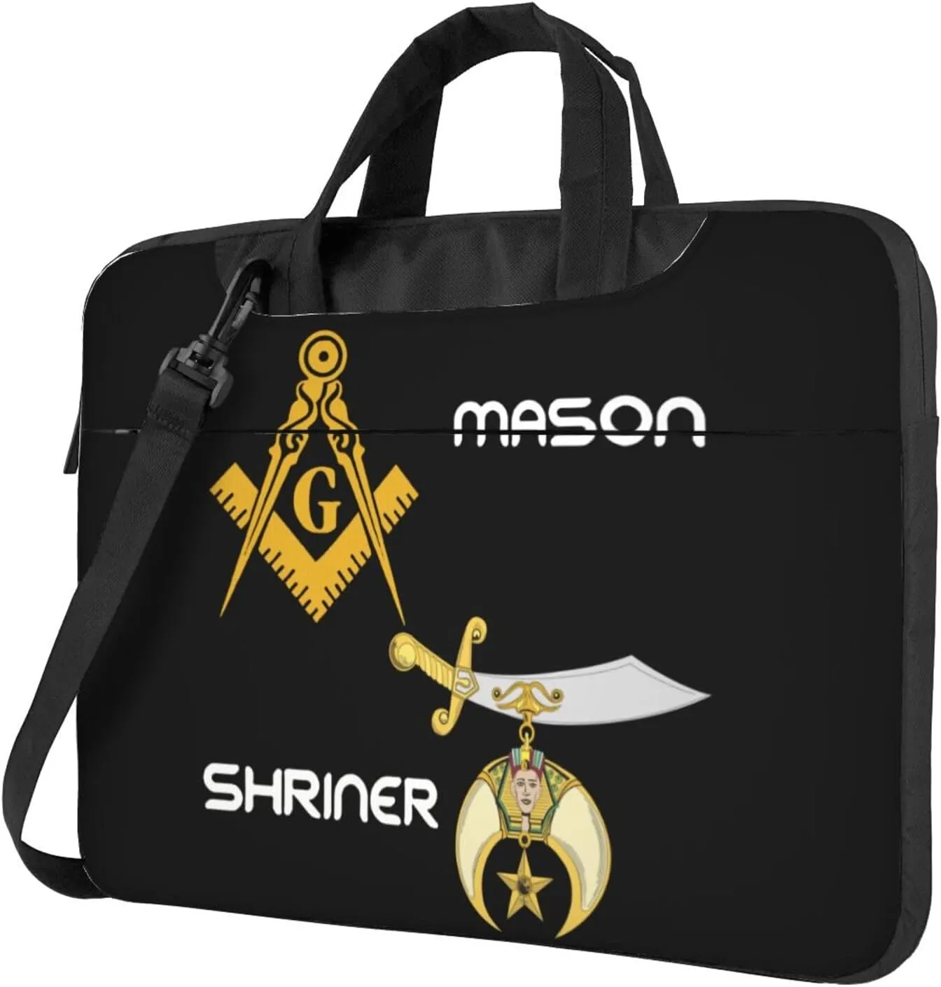 Masonic Shriner Split 3d Pattern Laptop Bag Shoulder Bag Computer Notebook Briefcase Messenger Bag