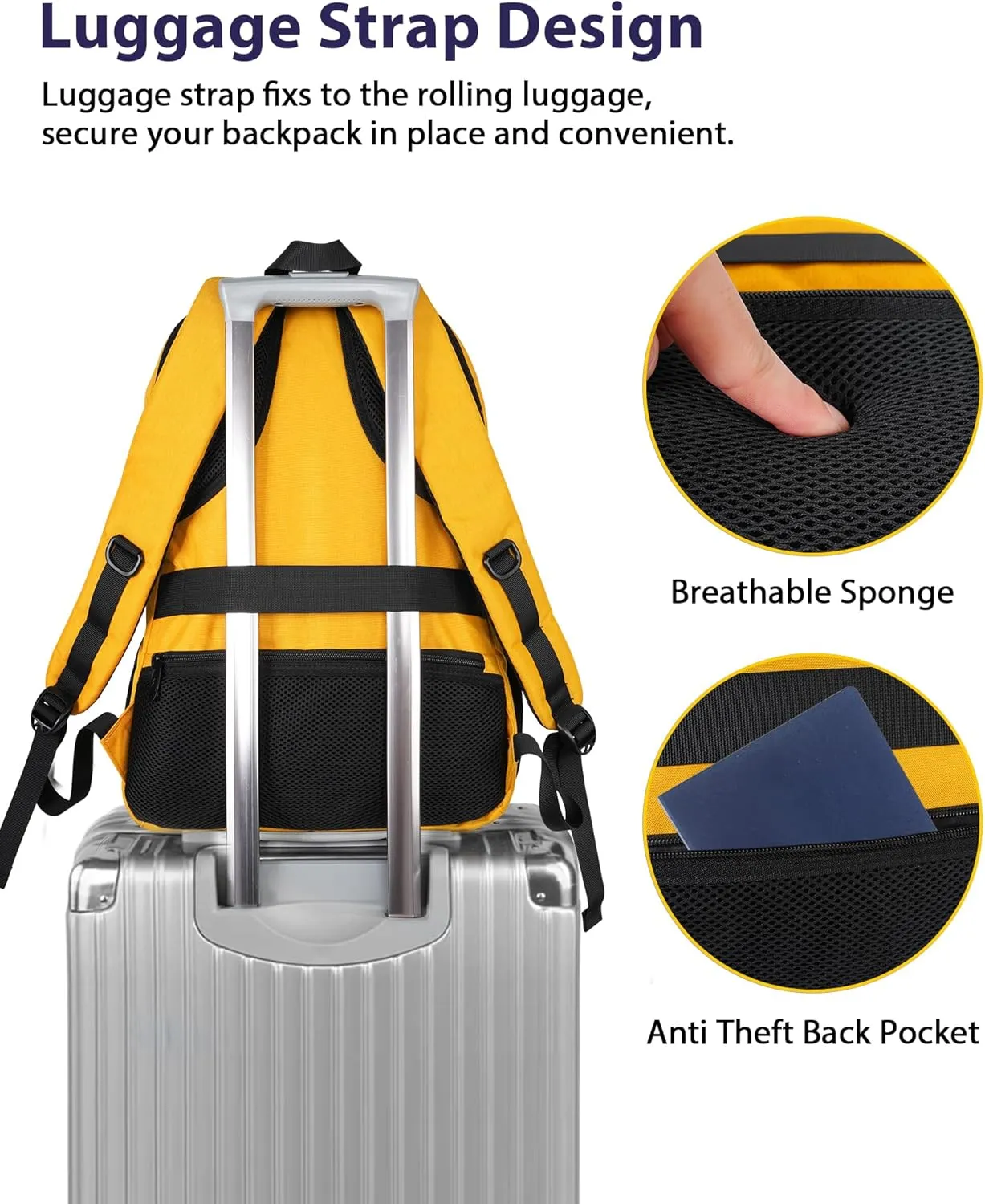 MATEIN Travel Backpack, Large Travel Bag for Women Men TSA Approved, Carryon Backpack with Laptop Compartment and USB Charger Port, Water Resistant 17 Inch Laptop Computer Bag