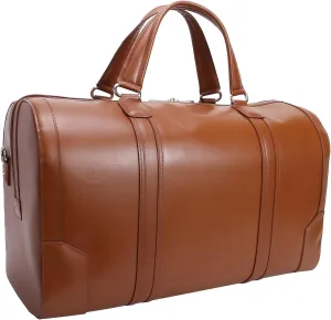 McKlein 20" Carry-all Leather Duffel- KINZIE- Brown