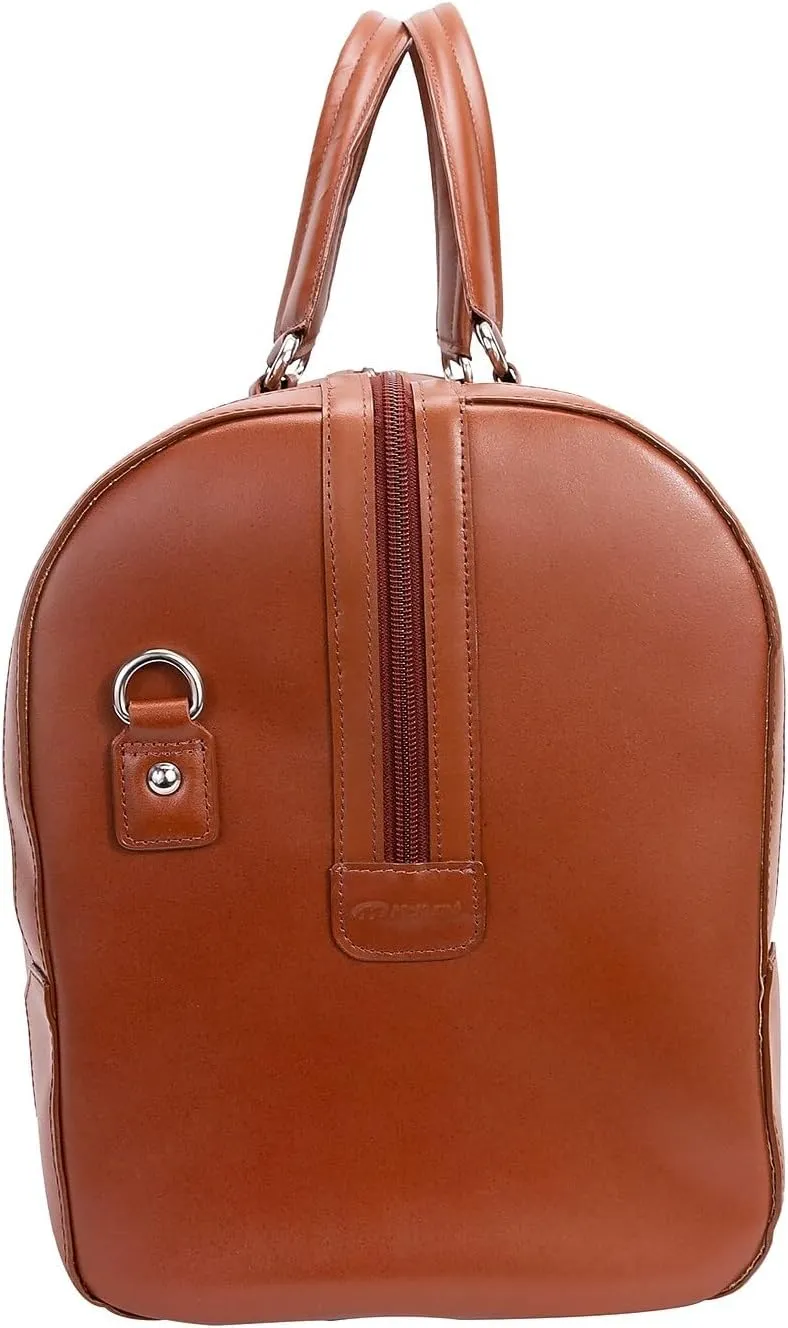 McKlein 20" Carry-all Leather Duffel- KINZIE- Brown