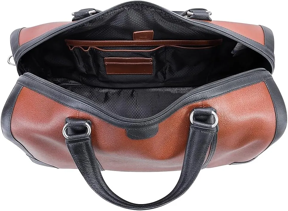 McKlein 20" Leather, Two-Tone, Tablet Carry-All Duffel- KINZIE