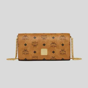 MCM Aren Shoulder Bag In Visetos Cognac RB-MWREATA01CO001