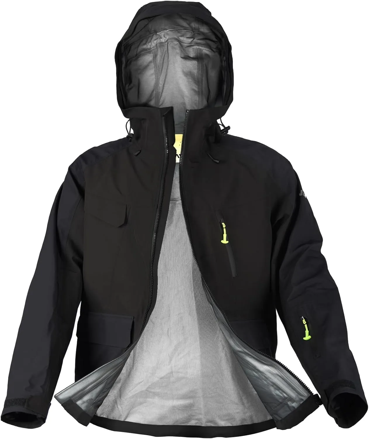 Men's Reinforced Workwear Tech Membrane Rain Jacket Durable All-Weather Work Gear