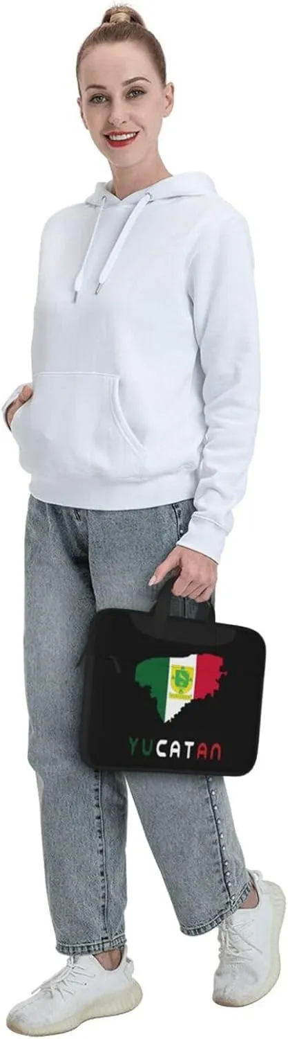Mexican Yucatan Flag Map 3d Pattern Laptop Bag Shoulder Bag Computer Notebook Briefcase Messenger Bag