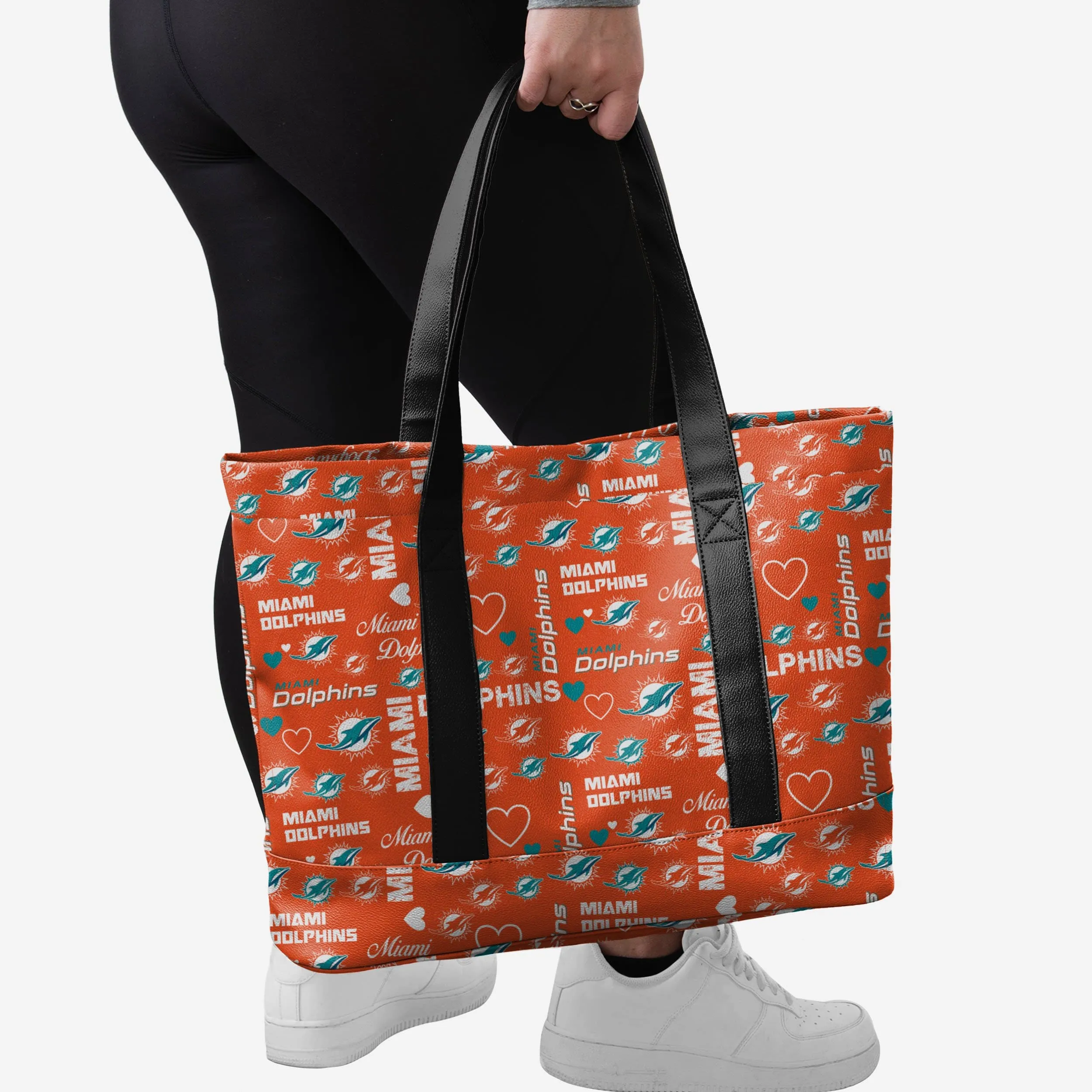 Miami Dolphins Logo Love Tote Bag