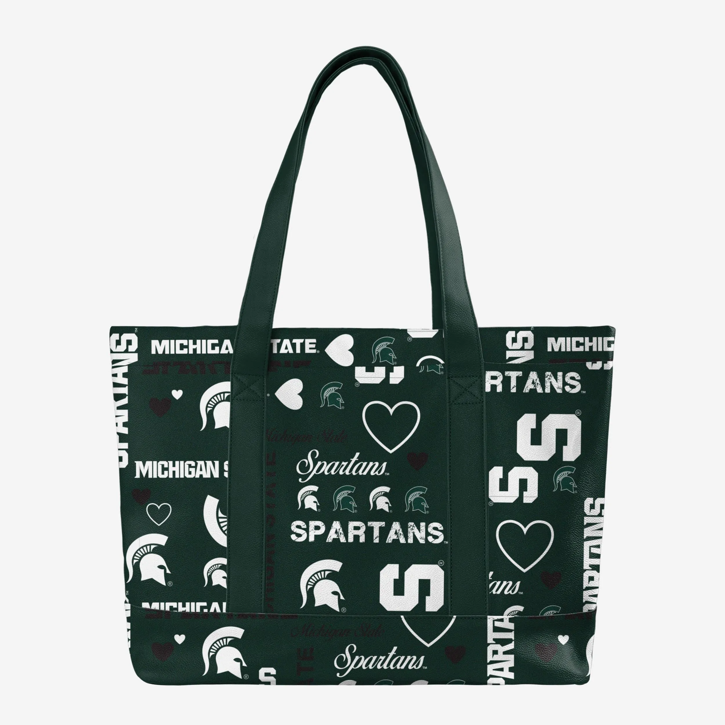 Michigan State Spartans Logo Love Tote Bag