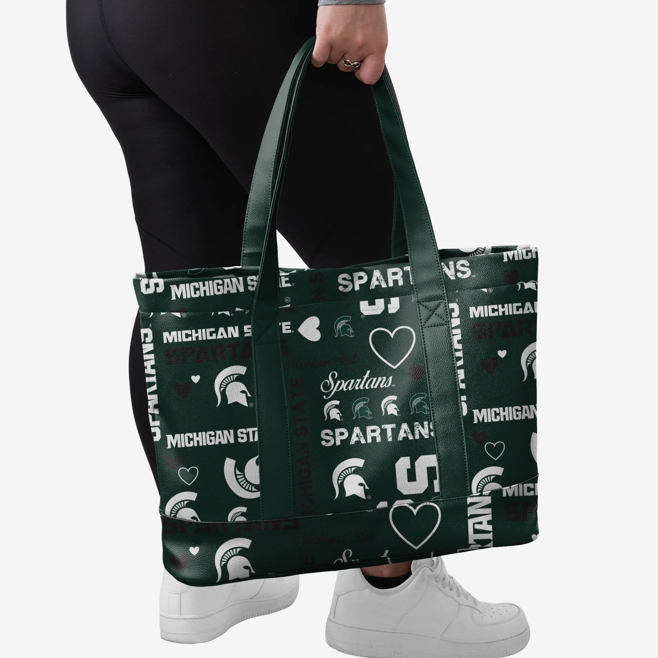 Michigan State Spartans Logo Love Tote Bag