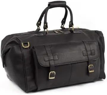Millionaire's 24" Leather Carry-On Duffel Color: Black