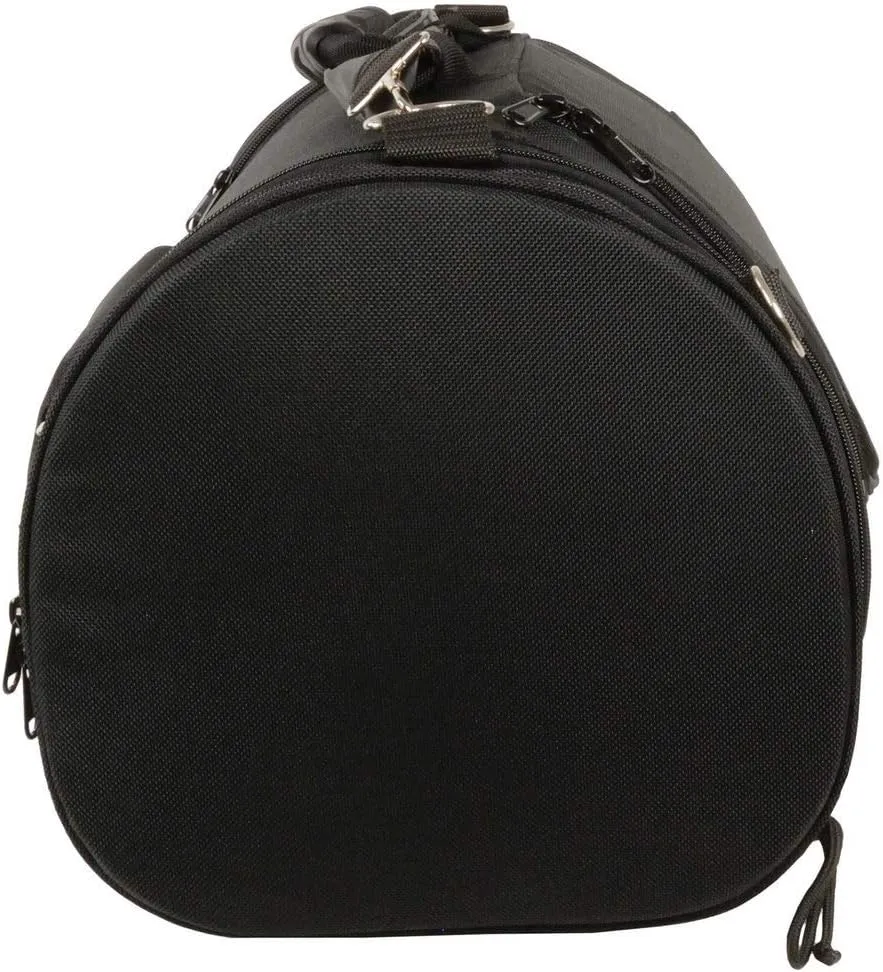 Milwaukee Leather SH683 Large Black Textile Duffel Style Motorcycle Sissy Bar Bag with Carry Strap - Large