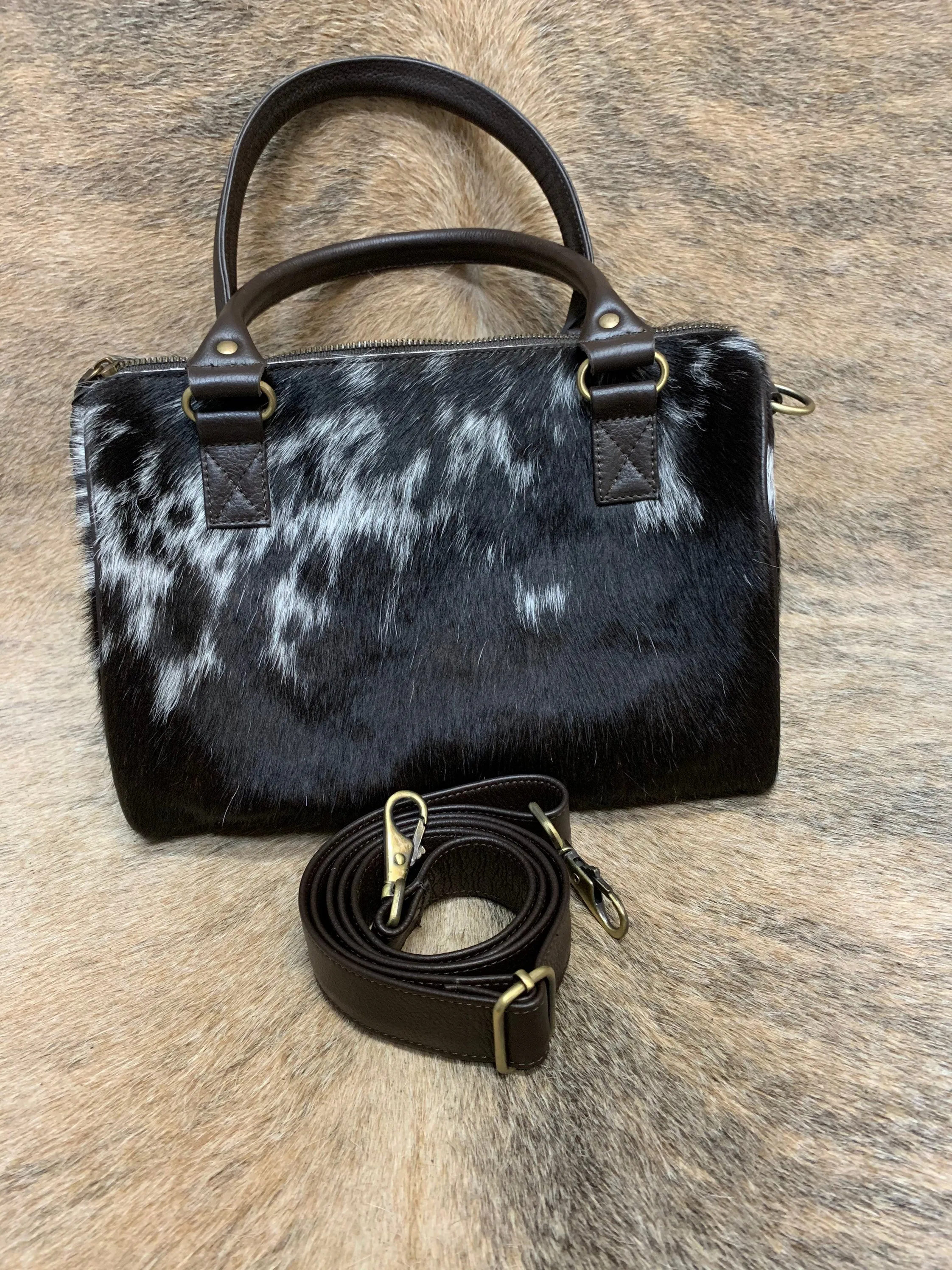 Mini Cowhide Duffel Bag