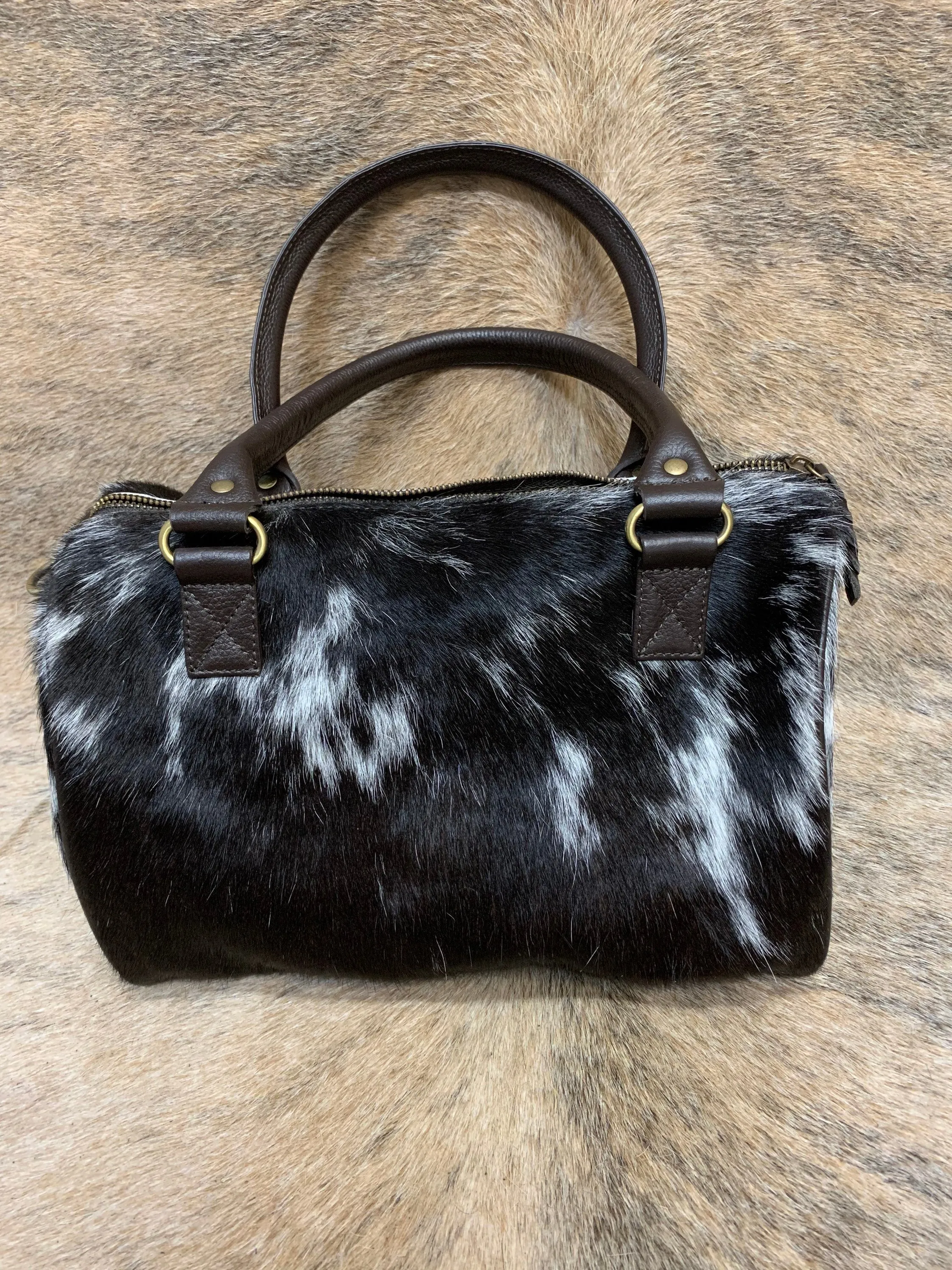 Mini Cowhide Duffel Bag
