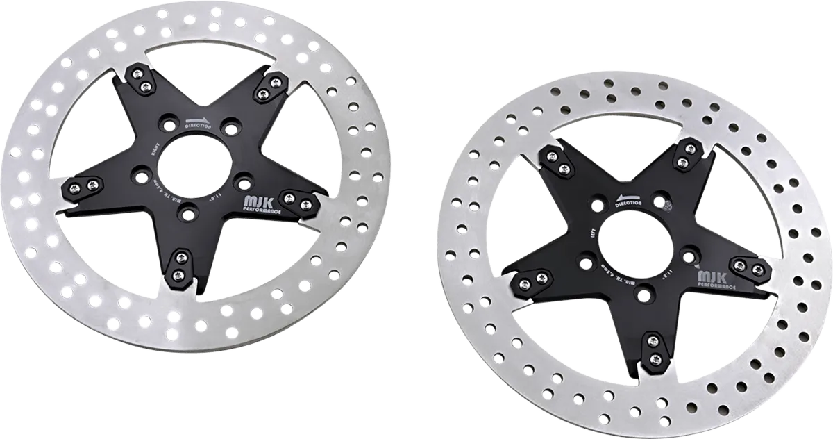 MJK Performance P-4649 Star 11.8in. Floating Brake Rotor - Black Anodized