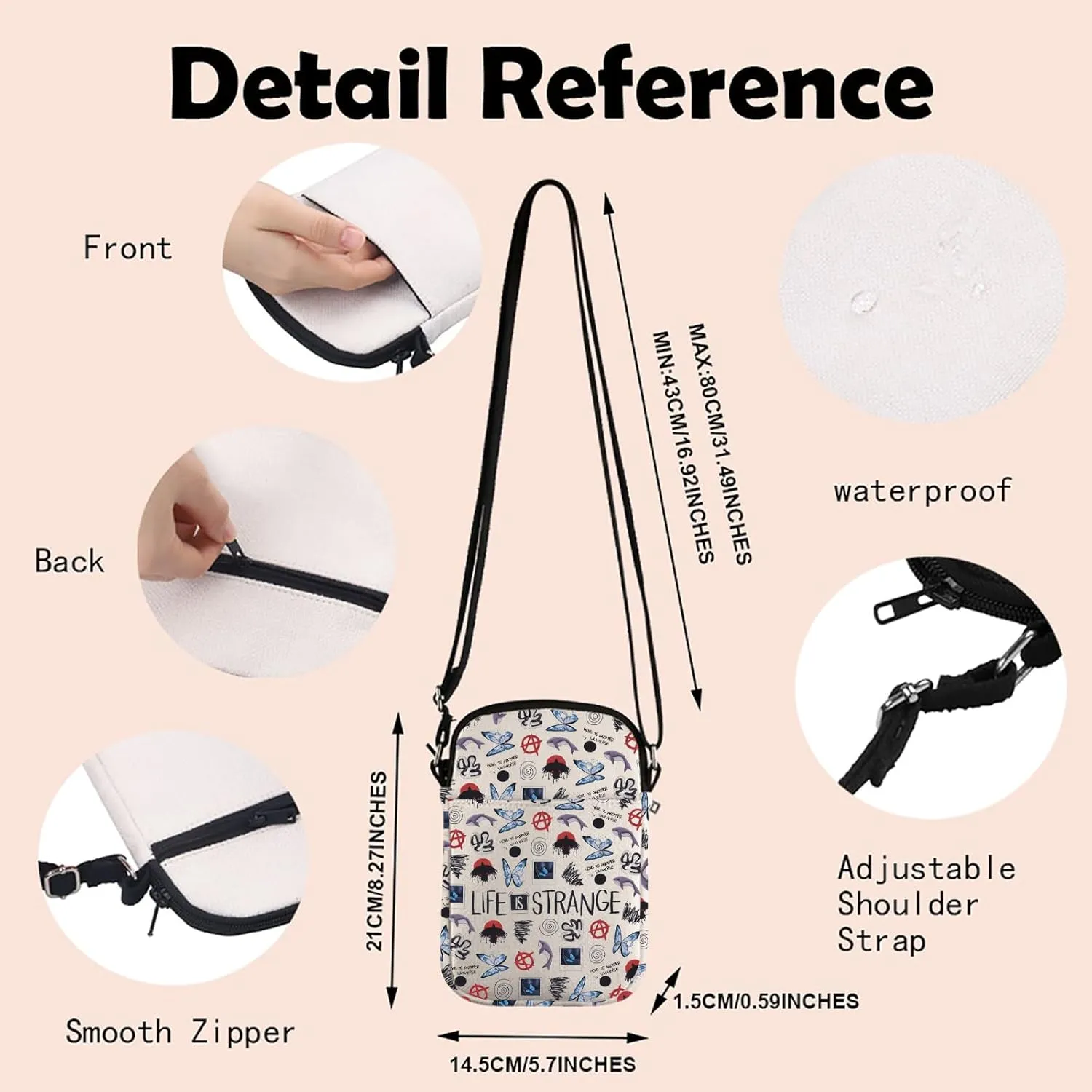 MNIGIU Life Strange Merch Tote Bag Chloe And Max Lover Gift Life Strange Fans Gift