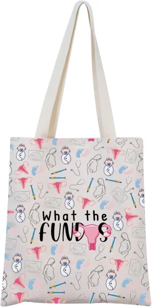 MNIGIU Postpartum Nurse Cosmetic Bag Labor And Delivery Nurse Gift Labor and Delivery Nurse Graduation Gift (What the Tote)