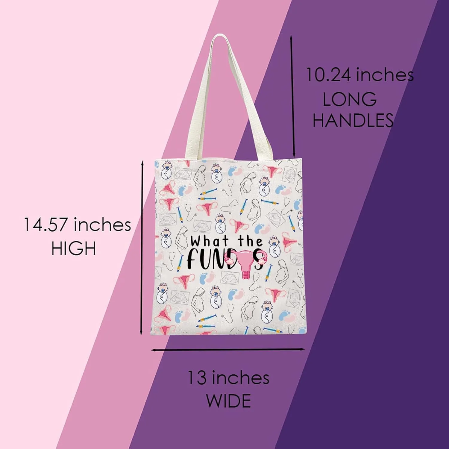 MNIGIU Postpartum Nurse Cosmetic Bag Labor And Delivery Nurse Gift Labor and Delivery Nurse Graduation Gift (What the Tote)