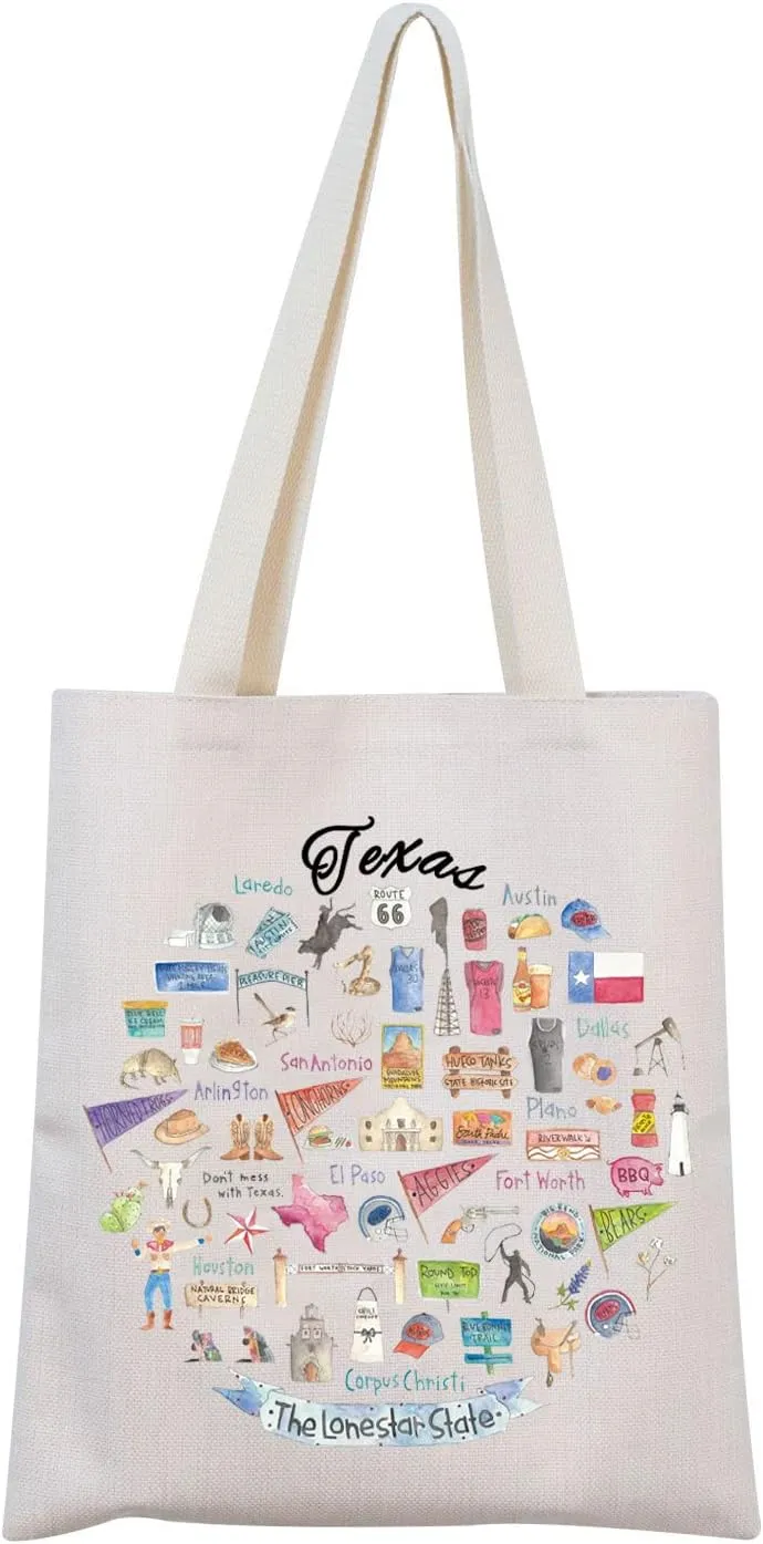 MNIGIU Texas Tote Bag - Souvenir Travel Bag & Housewarming Wedding Gift