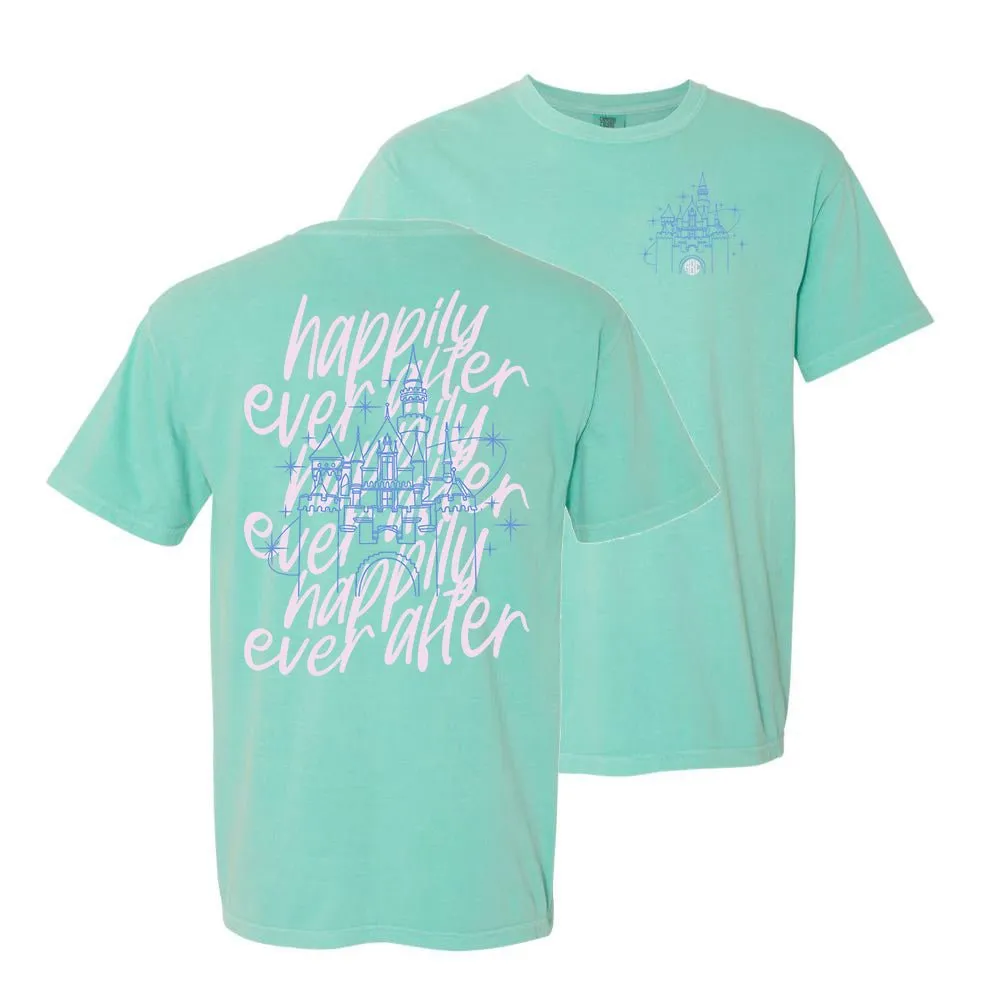 Monogrammed 'Happily Ever After' Front & Back T-Shirt