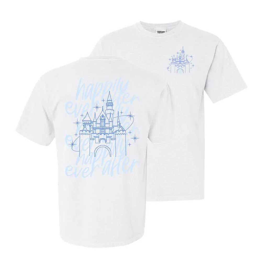 Monogrammed 'Happily Ever After' Front & Back T-Shirt