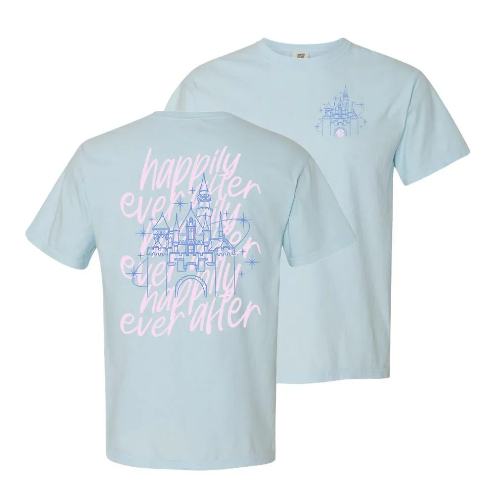 Monogrammed 'Happily Ever After' Front & Back T-Shirt