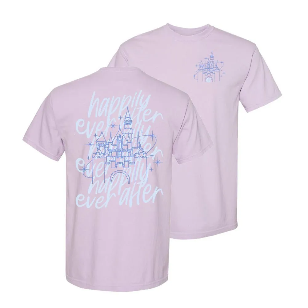 Monogrammed 'Happily Ever After' Front & Back T-Shirt