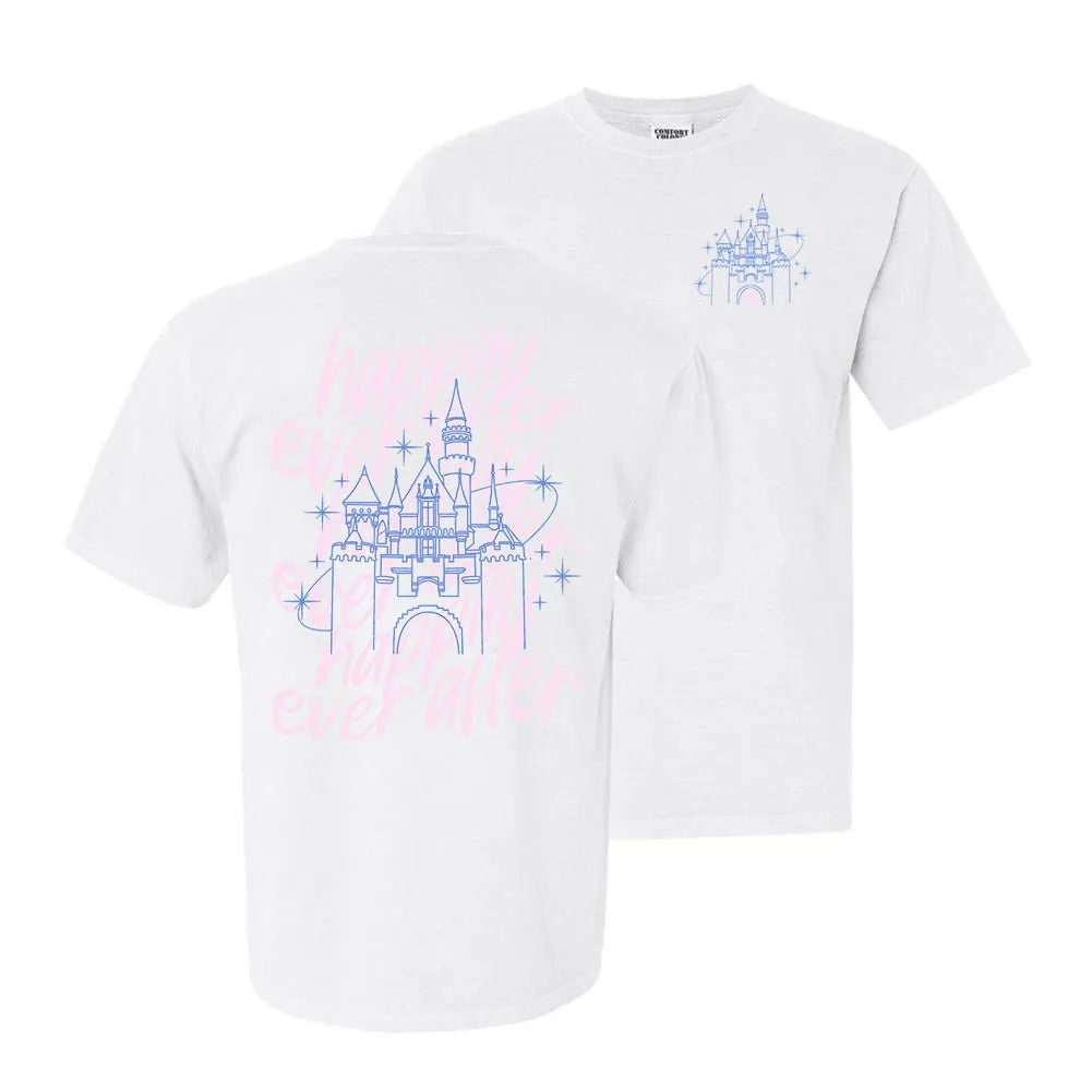 Monogrammed 'Happily Ever After' Front & Back T-Shirt
