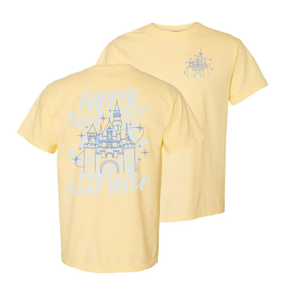 Monogrammed 'Happily Ever After' Front & Back T-Shirt