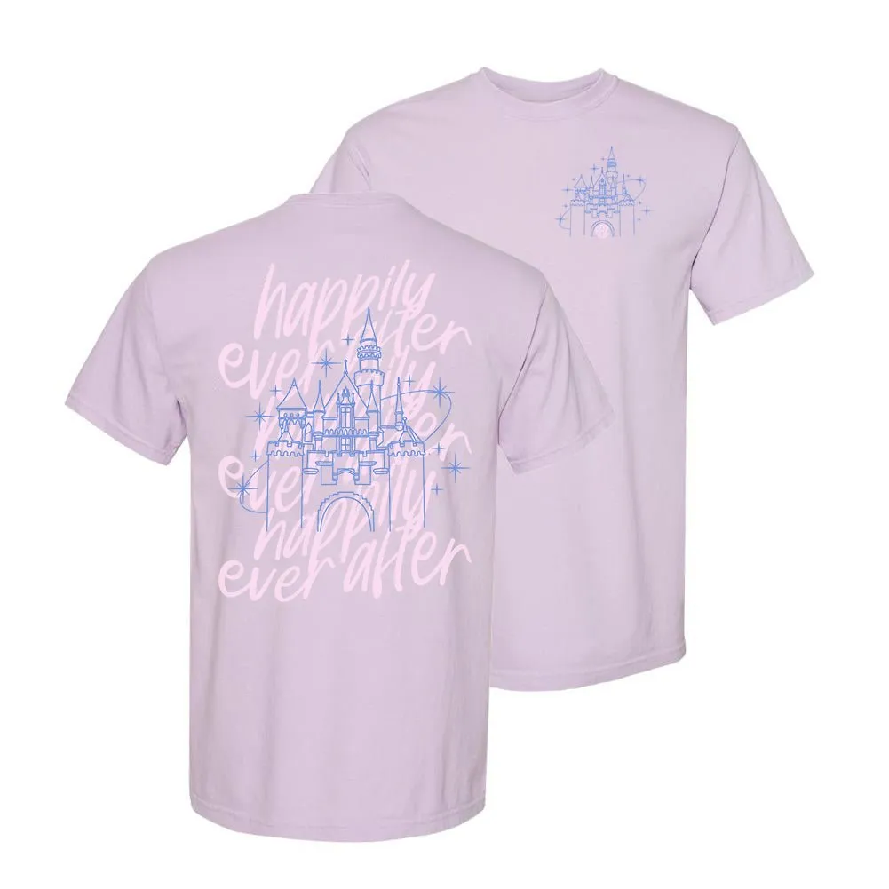 Monogrammed 'Happily Ever After' Front & Back T-Shirt