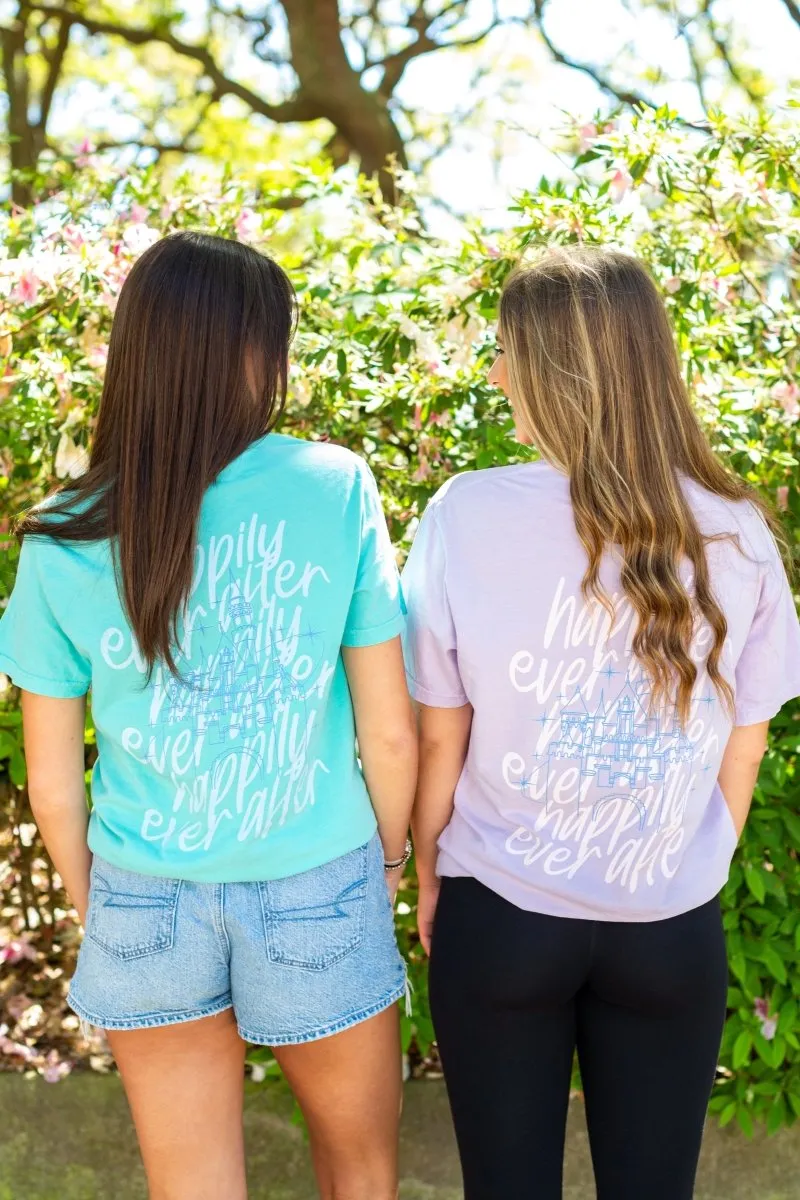 Monogrammed 'Happily Ever After' Front & Back T-Shirt