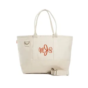 Monogrammed Natural Color Tote Bag