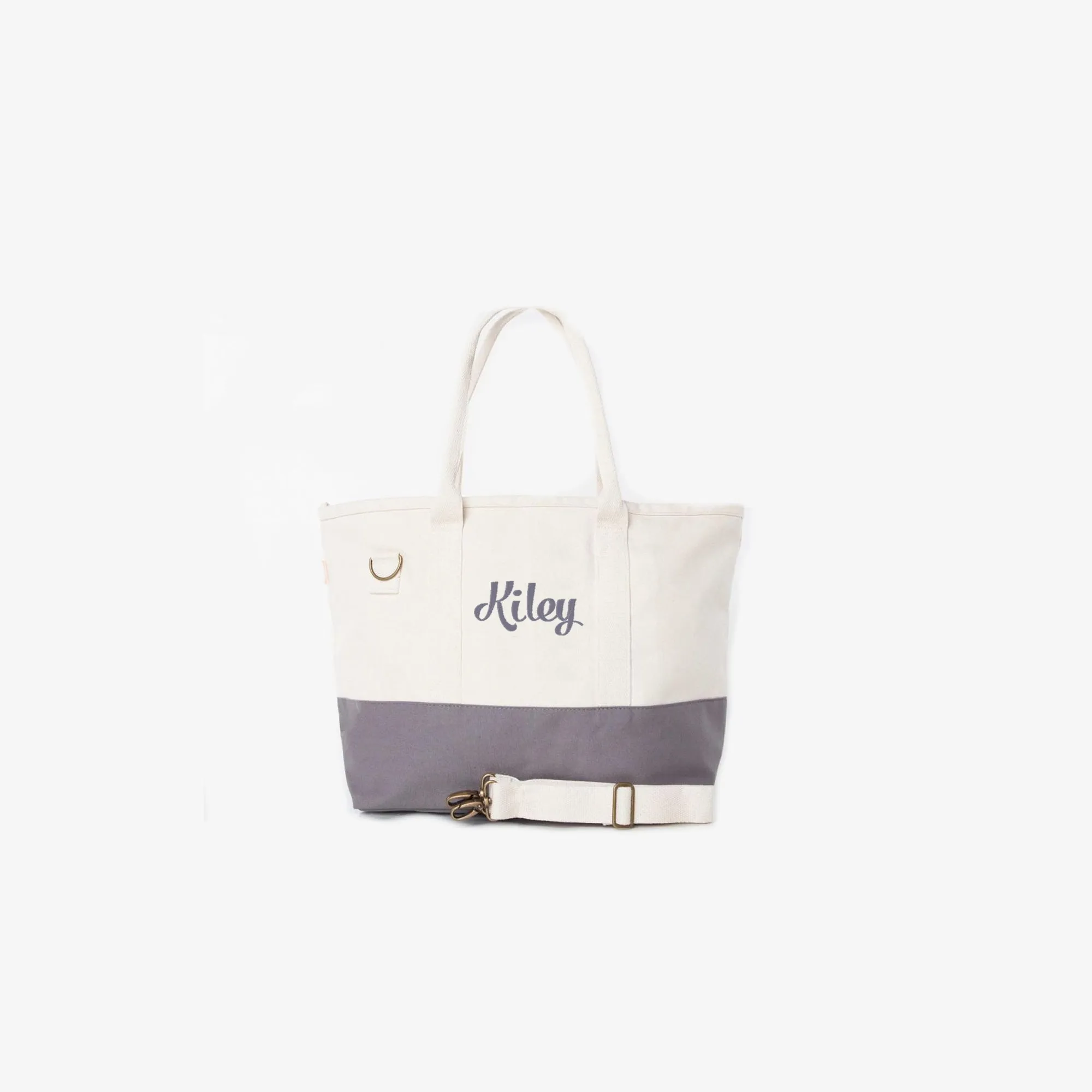 Monogrammed Natural Color Tote Bag