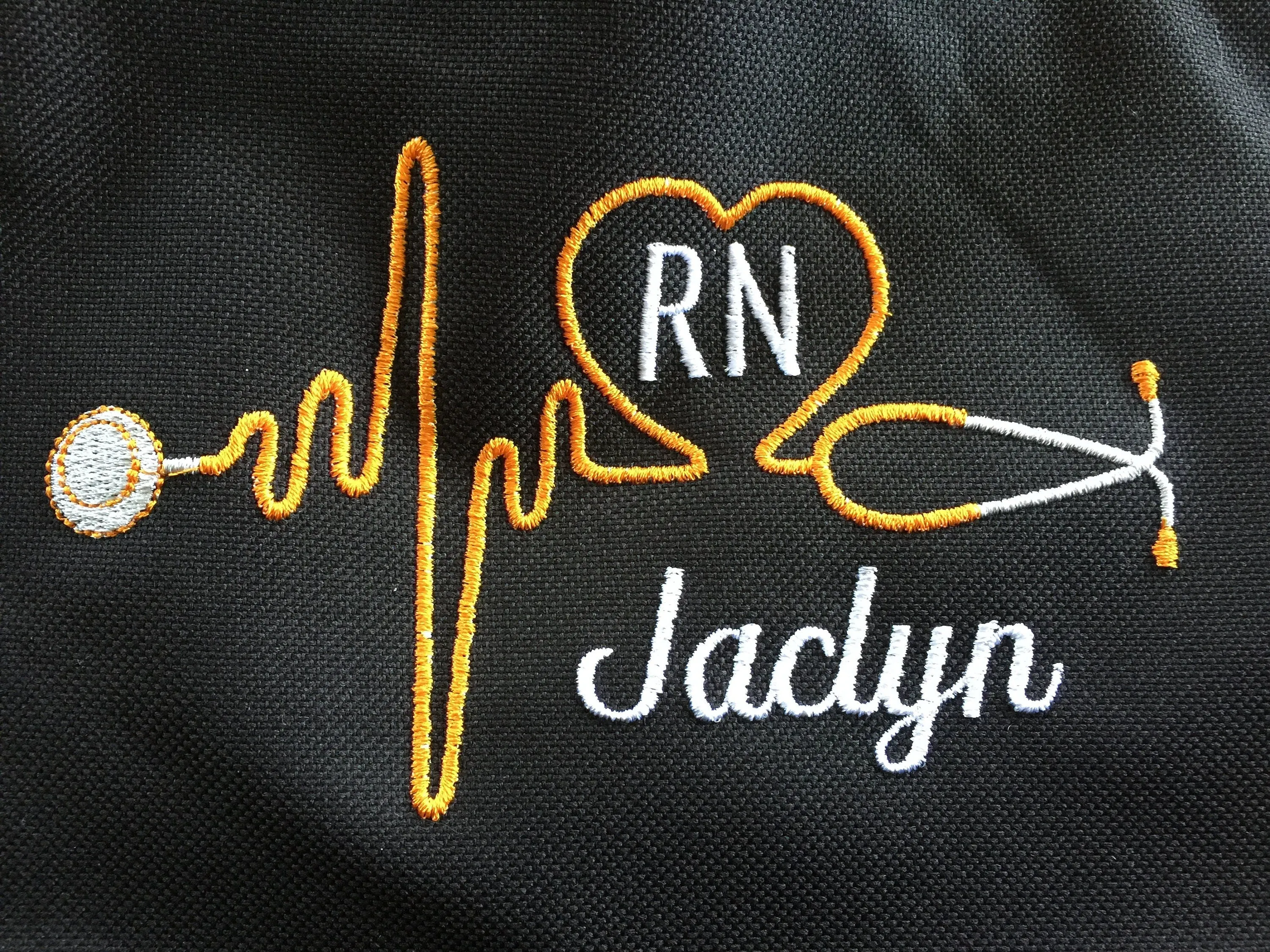 Monogrammed Nurse Work Tote Bag