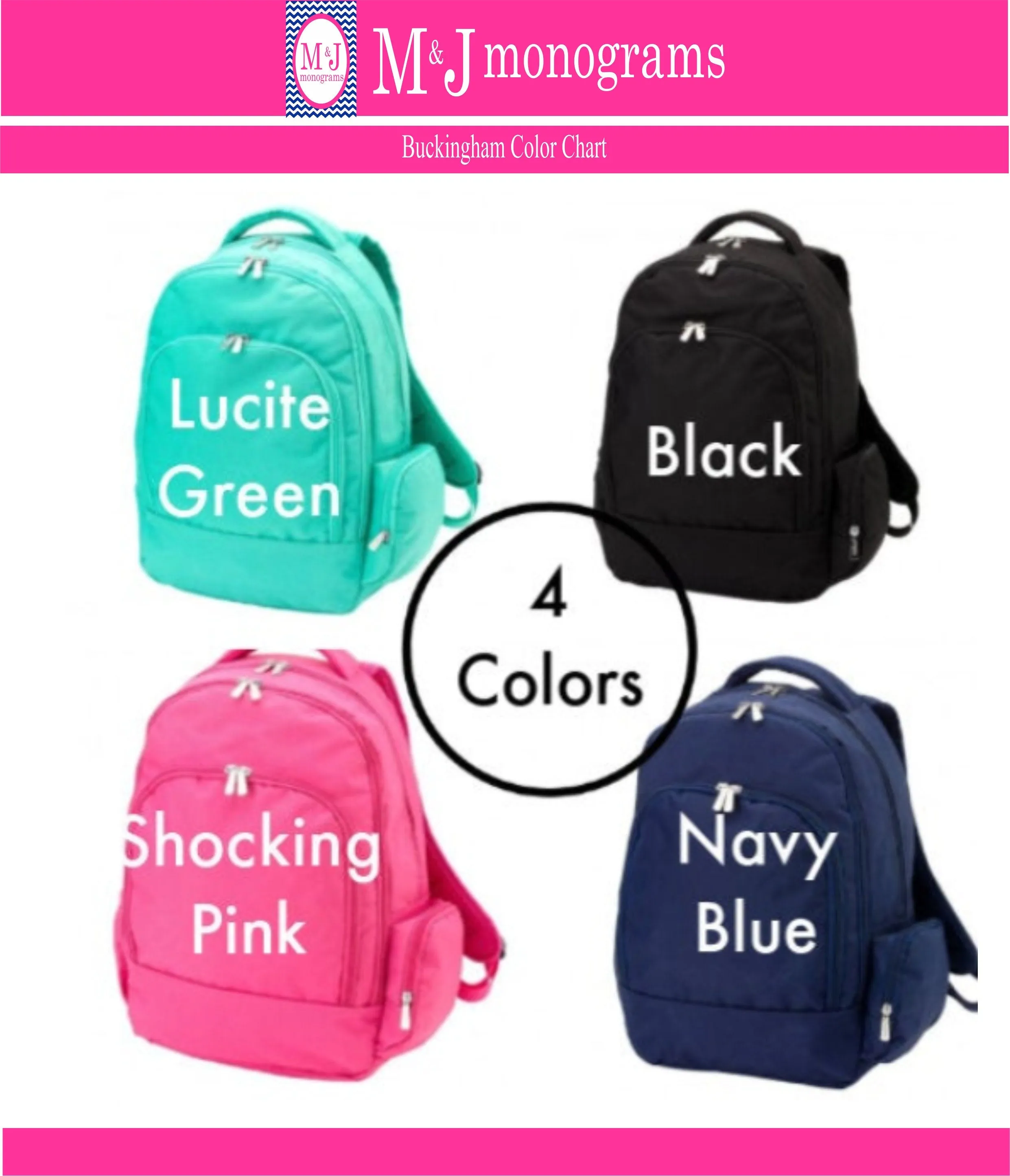 Monogrammed School Backpack