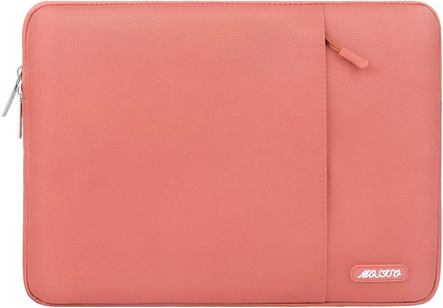 MOSISO Laptop Case 13 inch, 13 inch Laptop Sleeve Compatible with MacBook Air M4 M3 M2 M1 2025-2018 / Pro M2 M1 2025-2016, Polyester Vertical Computer Sleeve Bag with Pocket, Coral