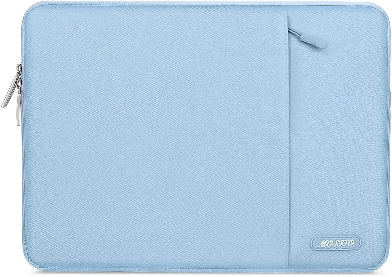 MOSISO Laptop Case 13.3 inch, 13-13.3 inch Laptop Sleeve Compatible with MacBook Air/Pro 13 / Pro 14, HP Dell ASUS Lenovo Notebook, Polyester Vertical Computer Sleeve Bag with Pocket, Air Blue