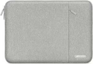 MOSISO Laptop Case 13.3 inch, 13-13.3 inch Laptop Sleeve Compatible with MacBook Air/Pro 13 / Pro 14, HP Dell ASUS Lenovo Notebook, Polyester Vertical Computer Sleeve Bag with Pocket, Gray