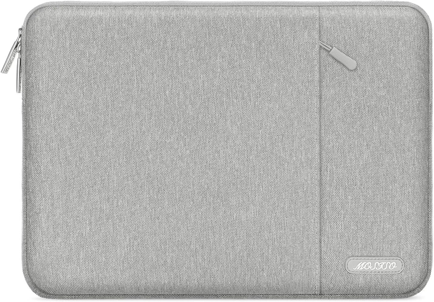 MOSISO Laptop Case 13.3 inch, 13-13.3 inch Laptop Sleeve Compatible with MacBook Air/Pro 13 / Pro 14, HP Dell ASUS Lenovo Notebook, Polyester Vertical Computer Sleeve Bag with Pocket, Gray