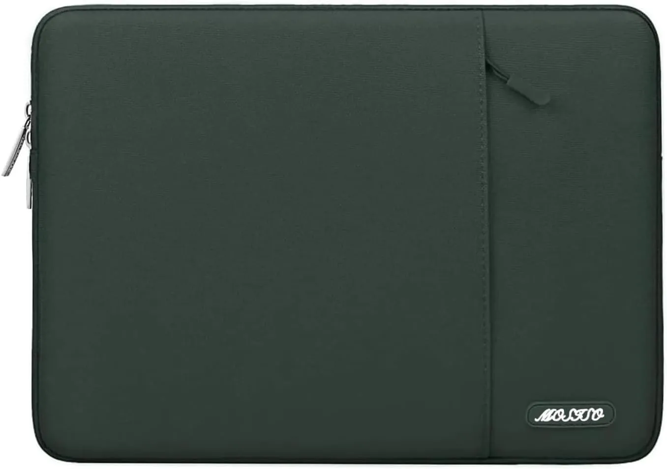 MOSISO Laptop Case 13.3 inch, 13-13.3 inch Laptop Sleeve Compatible with MacBook Air/Pro 13 / Pro 14, HP Dell ASUS Lenovo Notebook, Polyester Vertical Computer Sleeve Bag with Pocket, Midnight Green