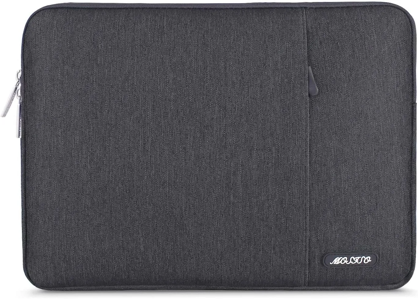 MOSISO Laptop Case 13.3 inch, 13-13.3 inch Laptop Sleeve Compatible with MacBook Air/Pro 13 / Pro 14, HP Dell ASUS Lenovo Notebook, Polyester Vertical Computer Sleeve Bag with Pocket, Space Gray