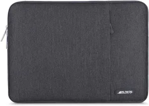 MOSISO Laptop Case 13.3 inch, 13-13.3 inch Laptop Sleeve Compatible with MacBook Air/Pro 13 / Pro 14, HP Dell ASUS Lenovo Notebook, Polyester Vertical Computer Sleeve Bag with Pocket, Space Gray