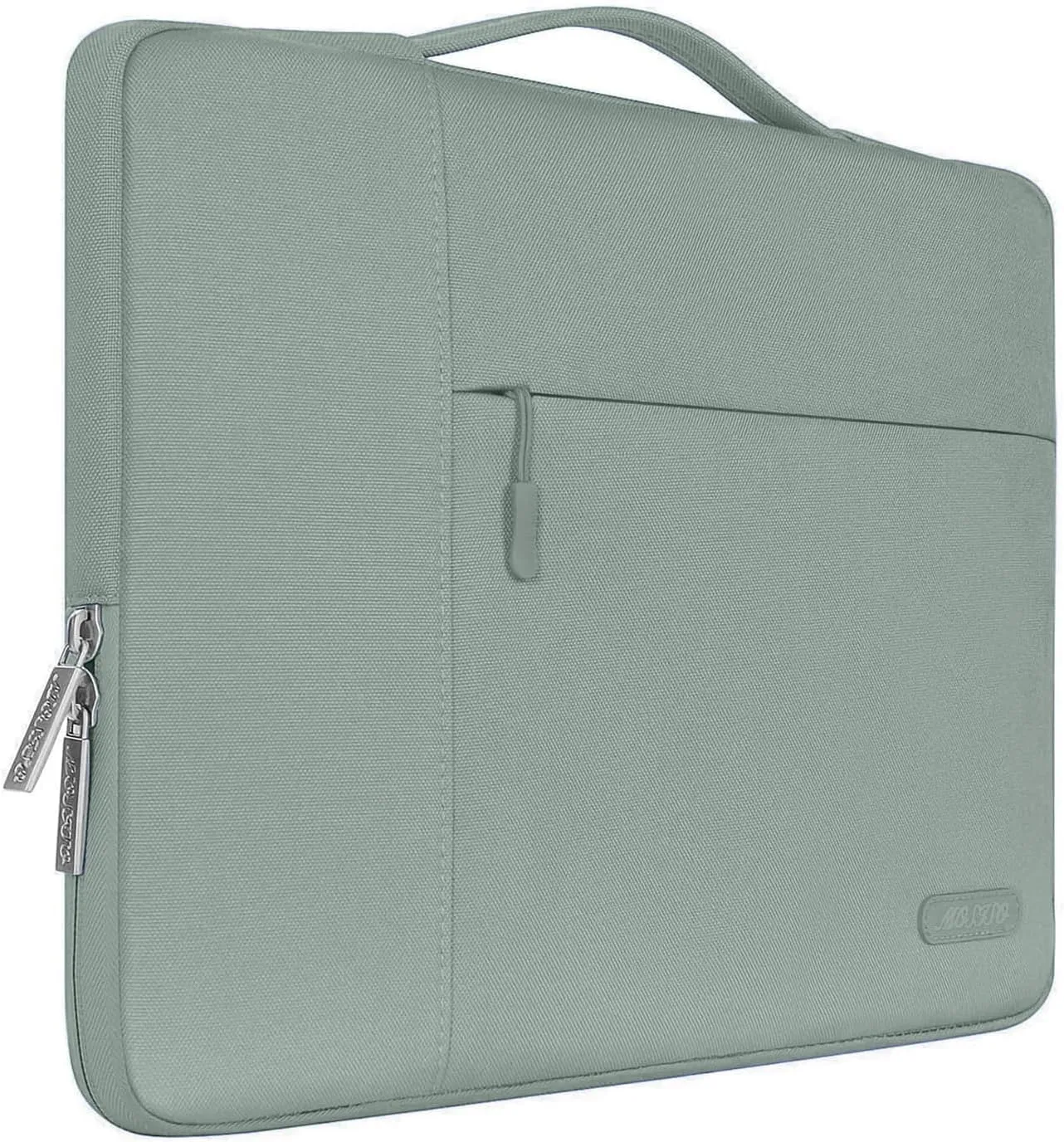 MOSISO Laptop Case 13.3 inch, 13-14 inch Laptop Sleeve with Handle Compatible with MacBook Air/Pro 13 / Pro 14, HP Dell ASUS Lenovo Notebook, Polyester Multifunctional Computer Bag, Antique Green