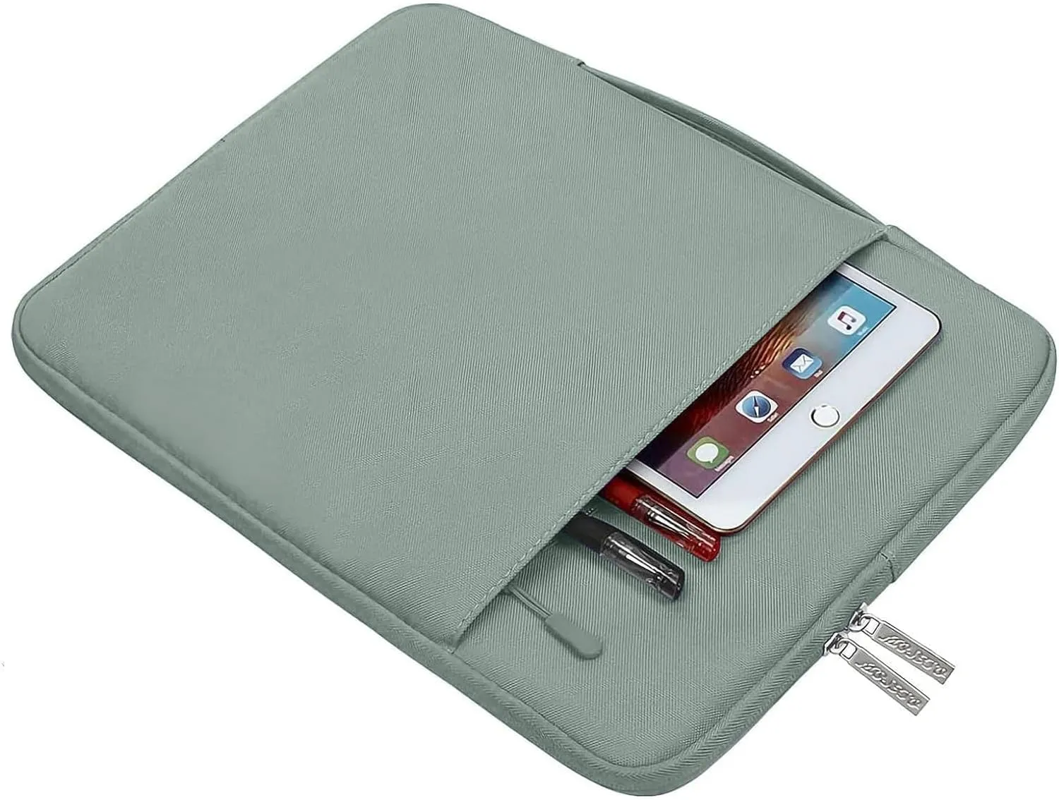 MOSISO Laptop Case 13.3 inch, 13-14 inch Laptop Sleeve with Handle Compatible with MacBook Air/Pro 13 / Pro 14, HP Dell ASUS Lenovo Notebook, Polyester Multifunctional Computer Bag, Antique Green